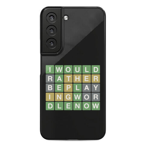 I Would Rather Be Playing Wordle Now Parody Phone Case